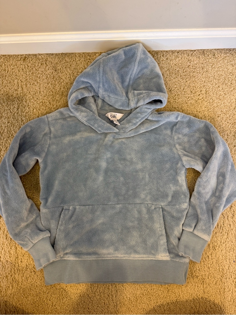 Athleta Plush Light Blue Kids Hoodie